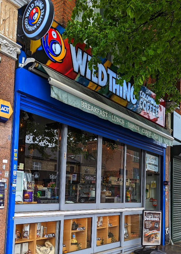 Wild Thing Colombian Coffee exterior at 148 Broadway