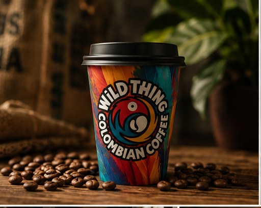 Wild Thing cup with fresh Colombian beans